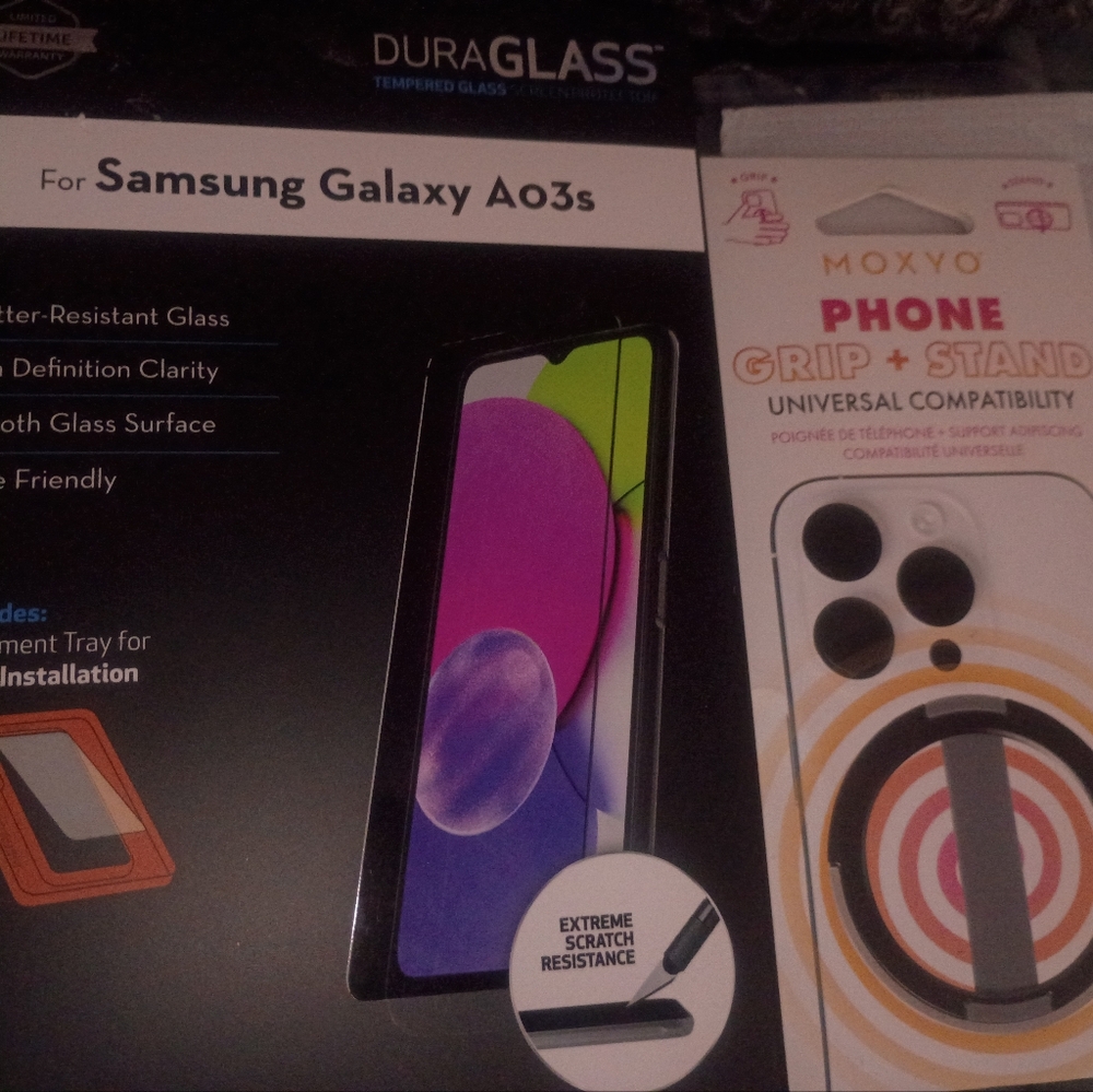 Tempered Screen Protector Samsung Galaxy A02s Ao3s Scratch Resistant FREE Grip